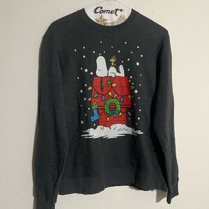 Port and Company Dark Gray Holiday Graphic Sweater